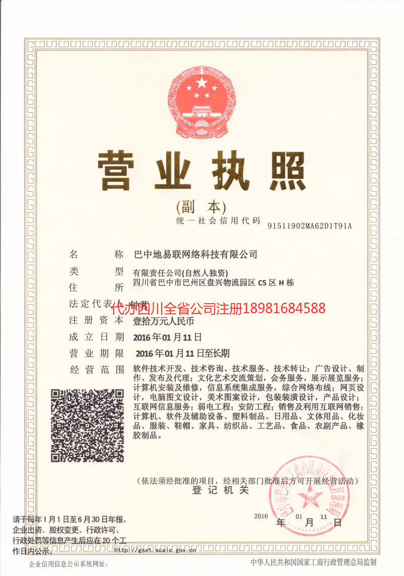 泸水泸水地易联网络科技有限公司